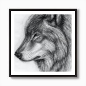 Wolf Sketch Art Print