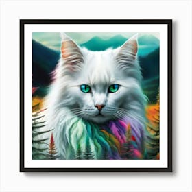 Rainbow Cat 1 Art Print