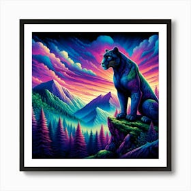 Psychedelic Panther Art Print