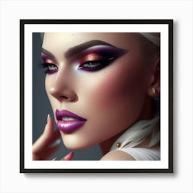 Portrait Of A Beautiful Woman Art Print