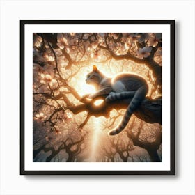 Cat In The Tree Art Print