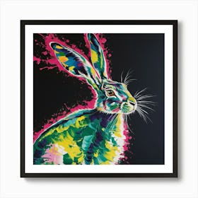 Rainbow Hare 1 Art Print