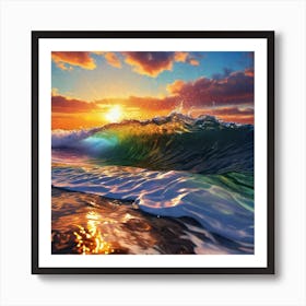 Sunset At The Beach 109 Art Print