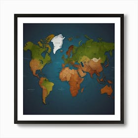 Default Create Unique Design Of World Map 2 Art Print