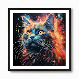 Luminous Cat Realms Art Print