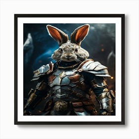 Rabbit In Armor Art Print