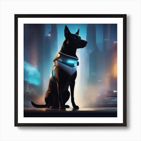 Futuristic Dog Poster