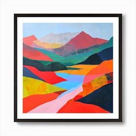 Colourful Abstract Snowdonia National Park Wales 7 Art Print