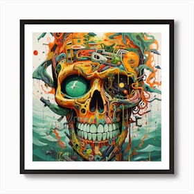 Skull Of The Ocean 1 Art Print