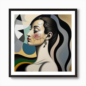 Woman'S Face 3 Art Print