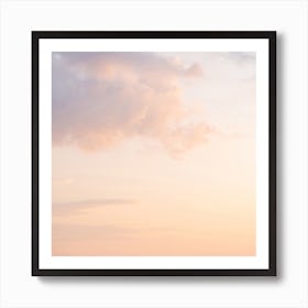 Dreamy Pastel Sunset Square Art Print