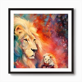 Lion And Lioness Art Print