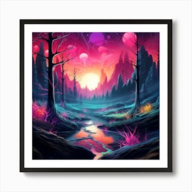 Fantasy Forest Art Print