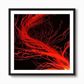 Red Flames Art Print