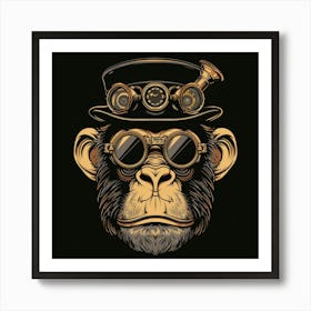 Steampunk Monkey 16 Art Print