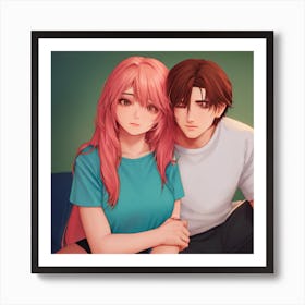 Anime Couple 5 Art Print