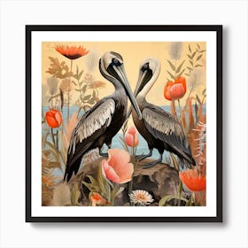 Bird In Nature Brown Pelican 1 Art Print