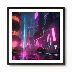 Neon City 1 Art Print