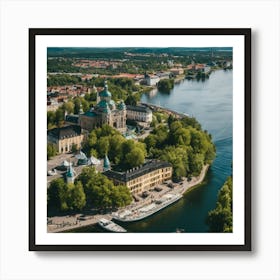 Aerial View Of Stockholm Art Print