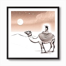 Camel Ride Art Print