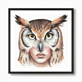 Owl Portrait Art Print