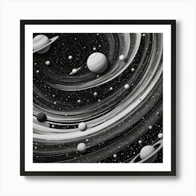 Black and White Abstract Art 94 Art Print