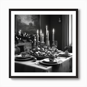 Christmas Table Setting 42 Art Print