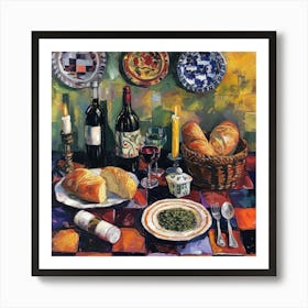 Trattoria Al Fiume Trattoria Italian Food Kitchen Art Print