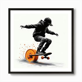 Skateboarder Art Print