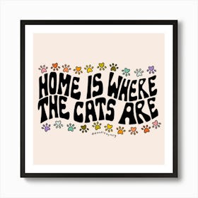 Home Is Where The Cats Are Art Print