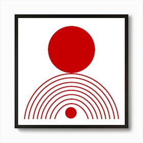 Red Circle Art Print