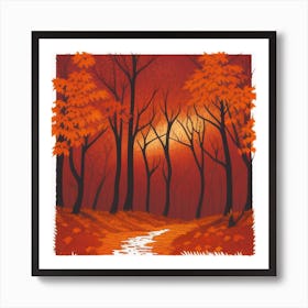 Autumn Forest ai art Art Print