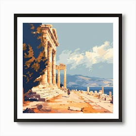 A Ephesus In Turkey Lofi Illustration 1720349754 3 Art Print