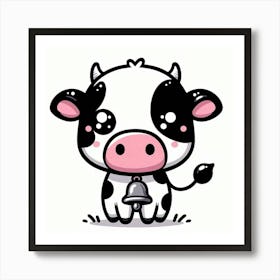 Line Art cow Art Print