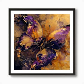 Purple Butterfly 1 Art Print