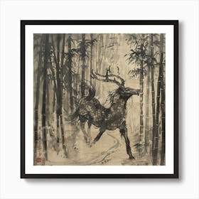 Deer In The Forest Art Print