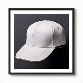 White Baseball Cap 7 Art Print