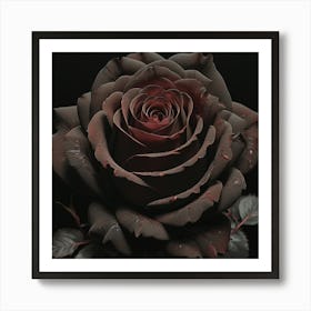 Dark Rose Art Print