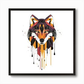 Abstract Wolf Art Print