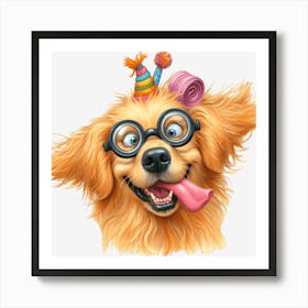 Birthday Dog 6 Art Print