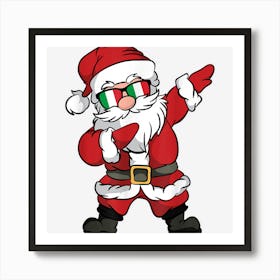 Dubbing Santa With Italy Flag Christmas Póster