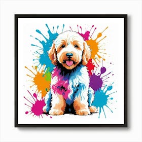 Graffiti Golden Doodle Art Print