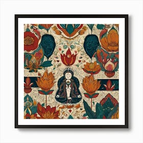 Buddha Energy auras Art Print