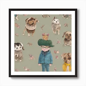 Dog lovers Art Print