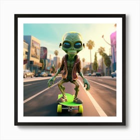 Alien Skate 12 Art Print