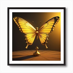 Golden Butterfly Art Print