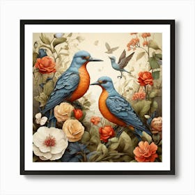 Birds Of Paradise Art Print