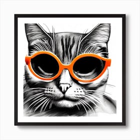 Cat In Sunglasses Poster