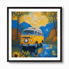 Herbstfarben, Abenteuer, Wald, Berge, Roadtrip. Art Print