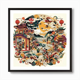 Asian Art Art Print